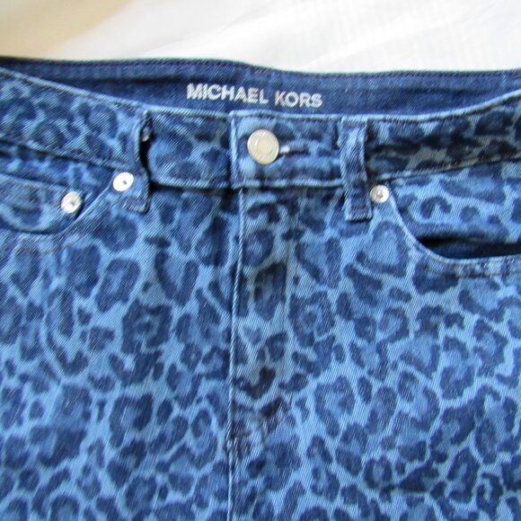 Michael Kors Animal Print Jeans Denim,sz.4. Blue,Cotton - Picture 6 of 8